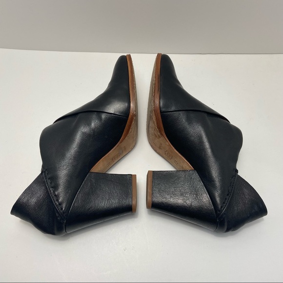 ANTHROPOLOGIE AERIN Mushroom Carden Wrapped Leather Ankle Booties Black Size 7.5 - Picture 6 of 8